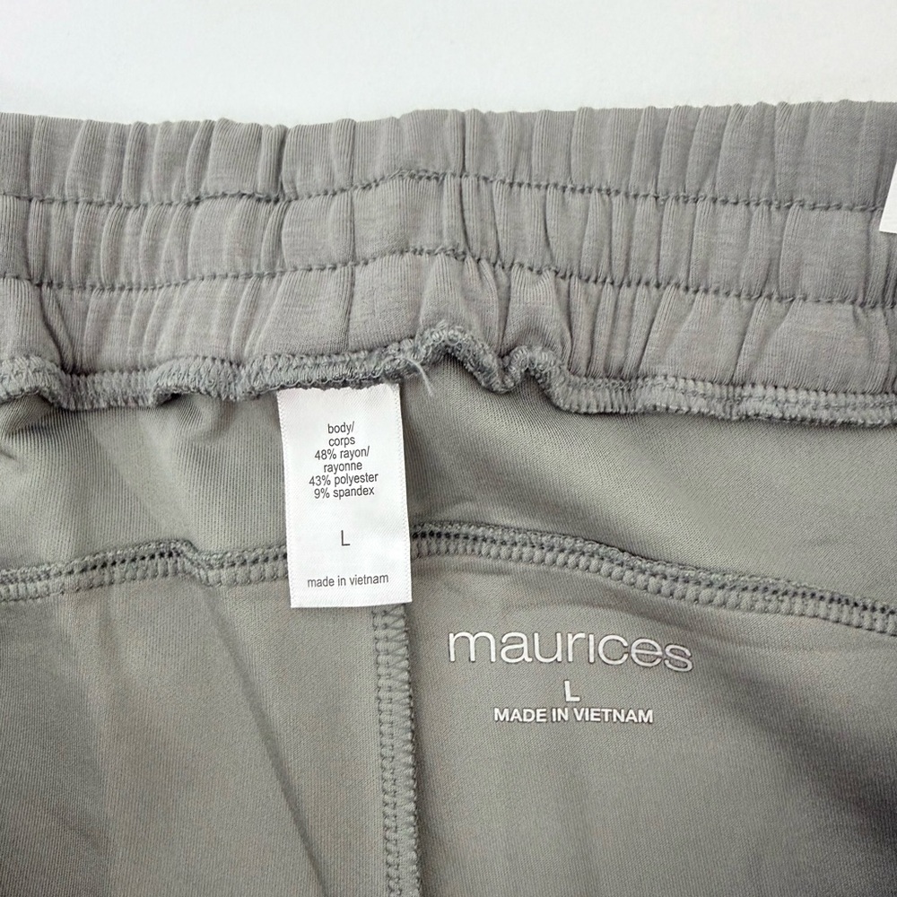 Maurices Cloud Scuba Wide Leg Sweatpants Sage Green High Rise NWT Large Women’s - Picture 11 of 13